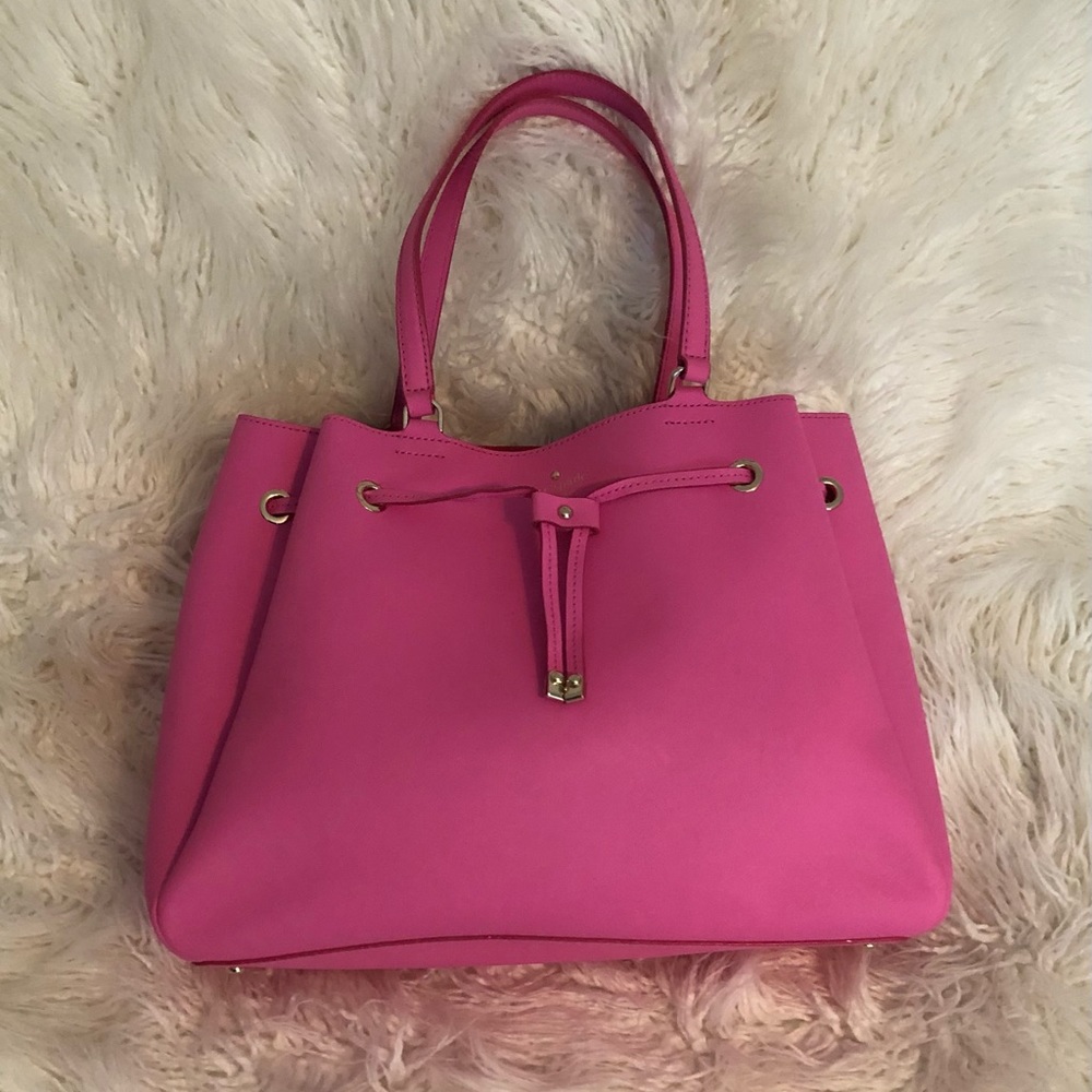 Kate Spade Large Pink Leather Tote Bag